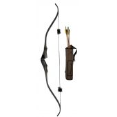 Kit Arc De Chasse Surwolf 60 Pouces - Bois Et Bambou, 20-60 Lbs, Droitier/gaucher