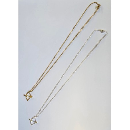 Collier flèche en argenté ou doré