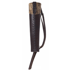 Strele carquois de dos en cuir - carquois traditionnel - archerie traditionnelle