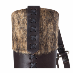 Strele carquois de dos en cuir - carquois traditionnel - archerie traditionnelle