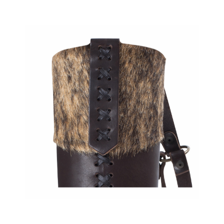 Strele carquois de dos en cuir - carquois traditionnel - archerie traditionnelle