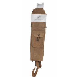 WHITE FEATHER - carquois de dos en cuir - water brown