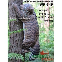 Natur foam cible 3D chat forestier grimpant