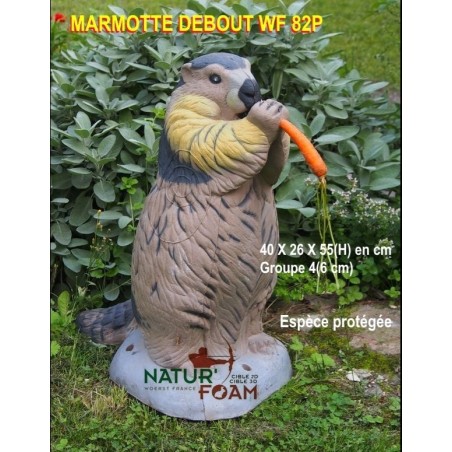 NATUR FOAM cible 3D en forme de marmotte debout