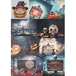ITAL ESPANSO Blason 2D en mousse Halloween Citrouilles dans les bois