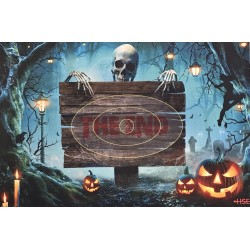 ITAL ESPANSO Blason 2D en mousse Halloween Bannière FIN