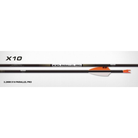 Easton X10 parallele pro 3,2 mm pack de 12 - tubes aluminium carbone