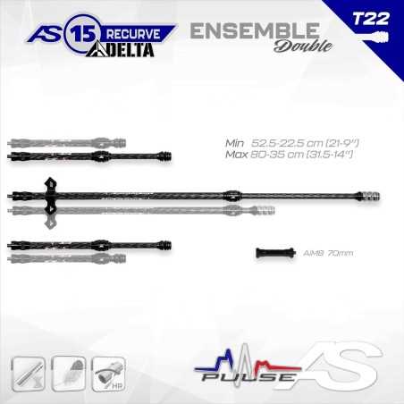 Stabilisation arc classique - stab arc olympique - ASX15 delta Recurve