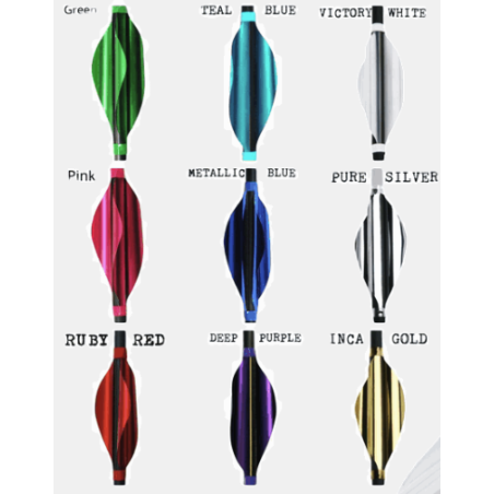 Spider vanes brady Elisson 1,5 - plumes spiralées - plumes tir à l'arc