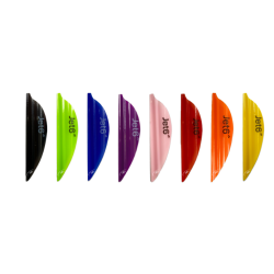 JET 6 Round spines vanes - plumes spiralées - matériel Fita olympique