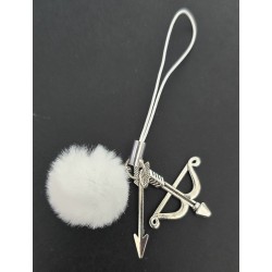 Porte clé arc fleche et pompon