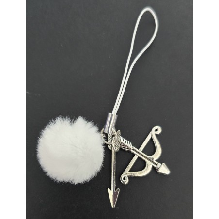 Porte clé arc fleche et pompon
