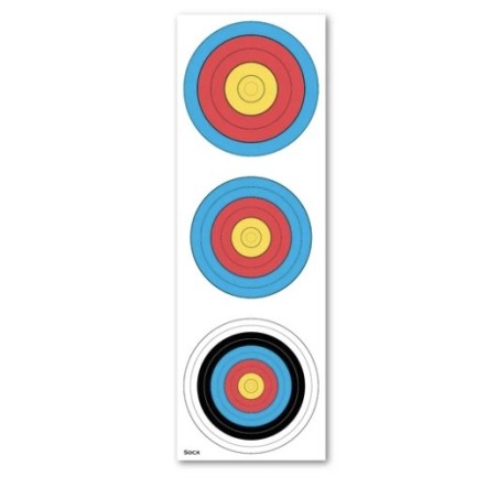 SOCX Blason - blason jeux pour tir à l'arc - blason carton